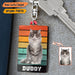 GeckoCustom Custom Photo Vintage Retro Dog Cat Acrylic Keychain K228 HN590 60mmW x 40mmH