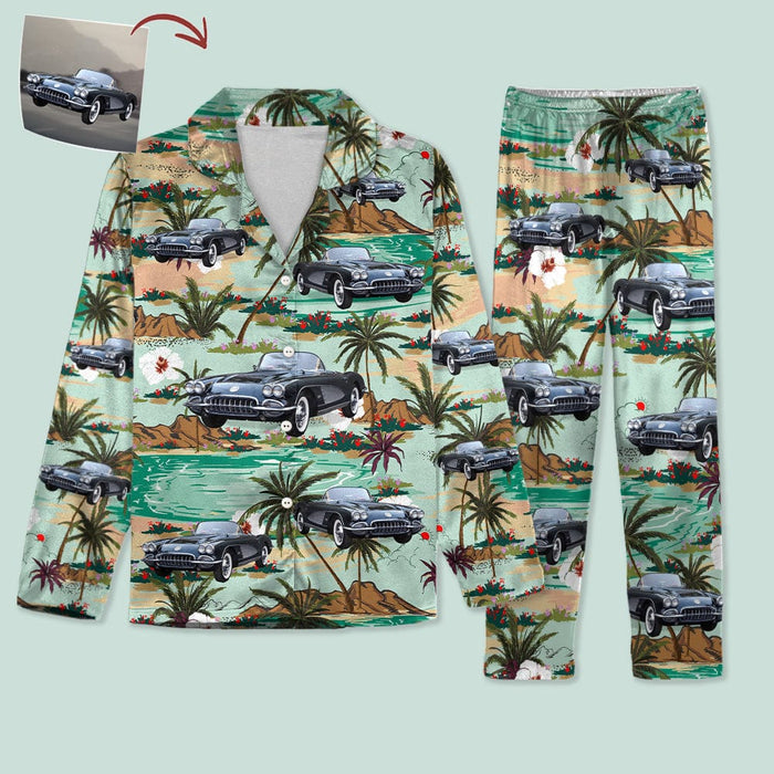 GeckoCustom Custom Photo With Accessories Pattern Car Pajamas N304 HN590 For Adult / Combo Shirt And Pants (Favorite) / XS