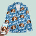 GeckoCustom Custom Photo With Camo Background Dog Pajamas N304 HN590 For Kid / Only Shirt / 3XS