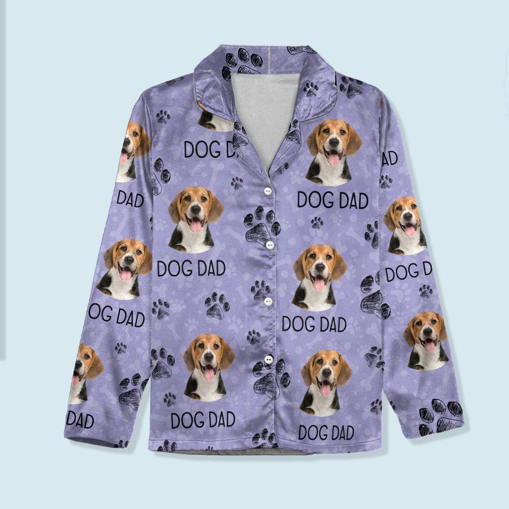 GeckoCustom Custom Photo With Dog Paw Pajamas N304 For Kid / Combo Shirt And Pants (Favorite) / 3XS