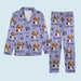 GeckoCustom Custom Photo With Dog Paw Pajamas N304 For Kid / Combo Shirt And Pants (Favorite) / 3XS