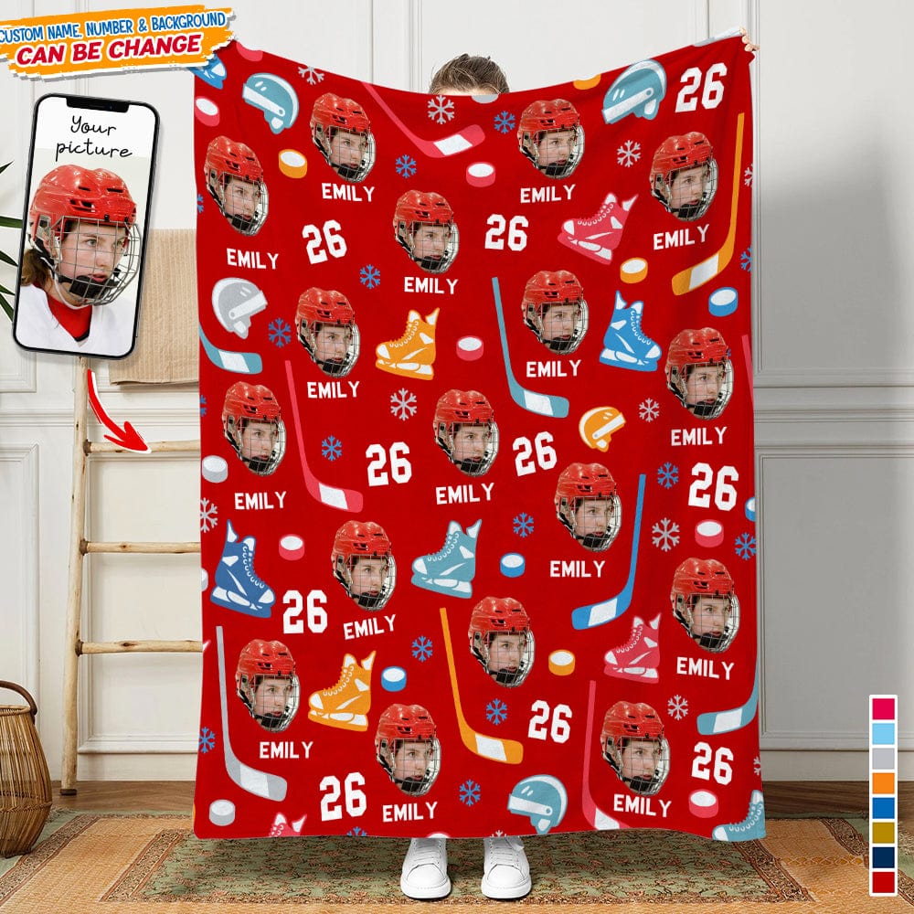 Custom hockey blanket sale