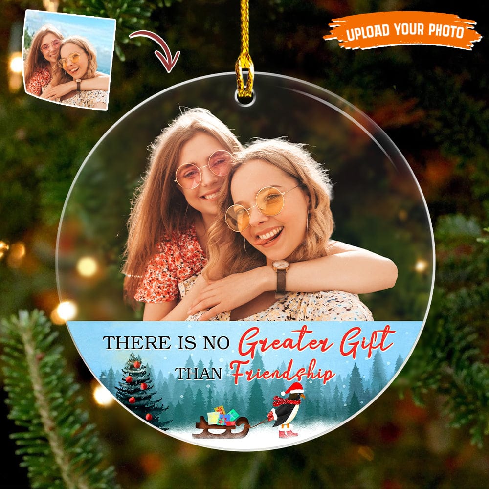 Personalized Christmas Ornament - There Is No Greater Gift Than Friendship  (N)