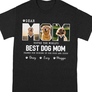 GeckoCustom Custom Photo You're The World's Best Dog Mom Dark Shirt K228 889102 Premium Tee (Favorite) / P Black / S