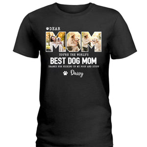 GeckoCustom Custom Photo You're The World's Best Dog Mom Dark Shirt K228 889102 Women Tee / Black Color / S