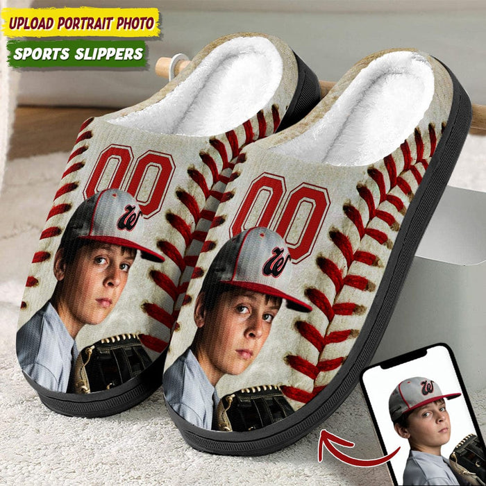 GeckoCustom Custom Portrait Photo Baseball Sports And Accessories Slipper N369 HN590