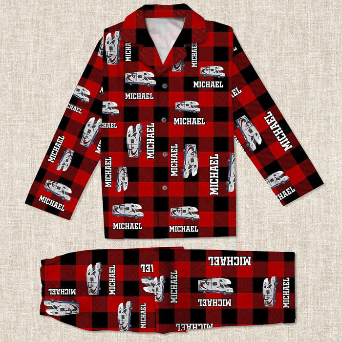 GeckoCustom Custom RV Camping Flannel Pajamas Christmas Gift K228 HN590