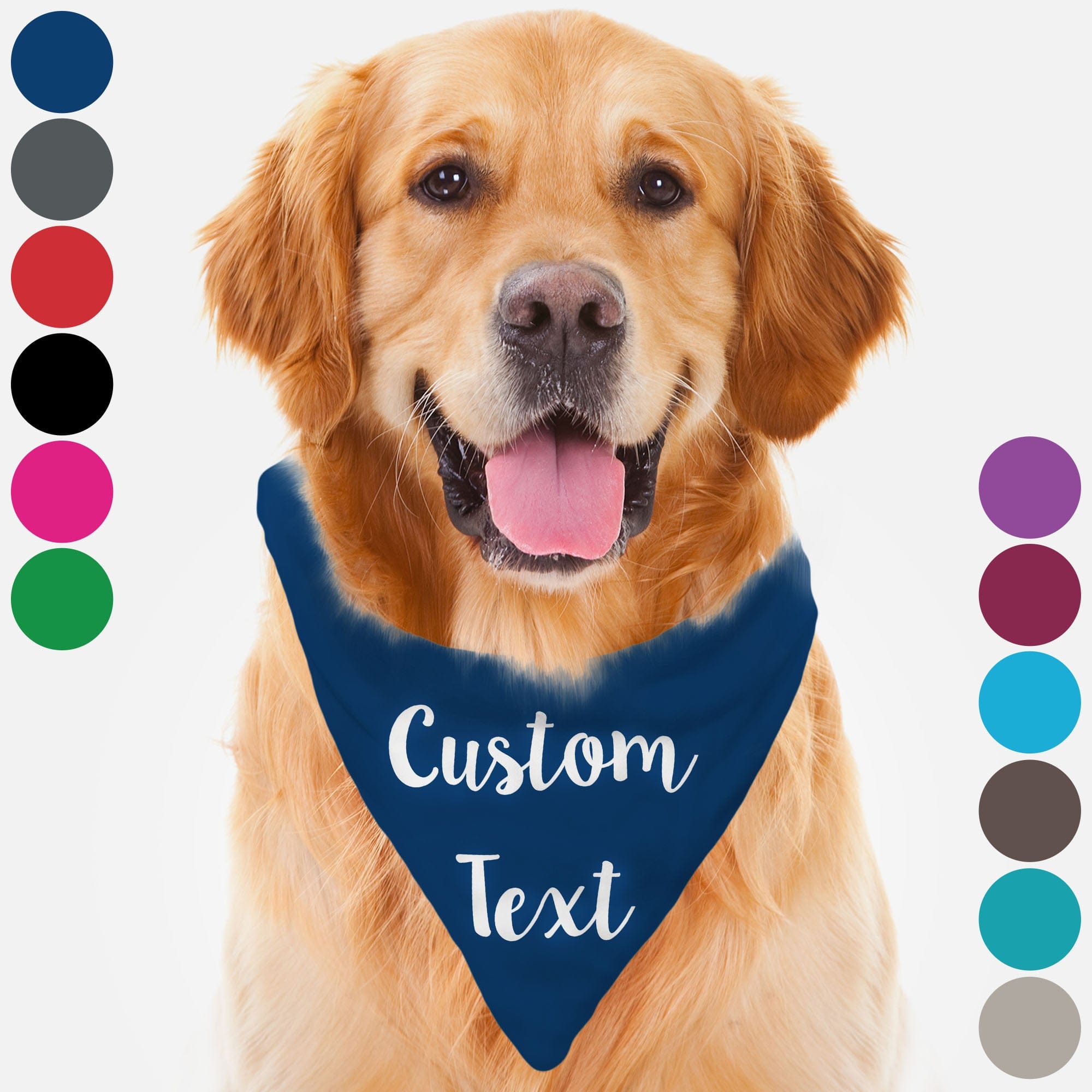 GeckoCustom Custom Text Bandana Personalized Dog Cat Pet Bandana C576 23.5"x16"