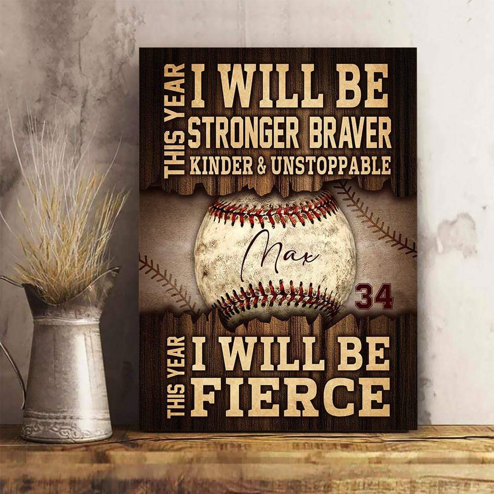 personalized all start baseball canvas growth chart featured at