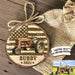 GeckoCustom Custom Tractor Image Farmer Wood Slice Ornament HN590 ONE SIDE / 3.2 - 3.5 in / 1 Piece