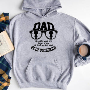 GeckoCustom Dad And Ugly Children Family T-shirt, HN590 Pullover Hoodie / Sport Grey Color / S