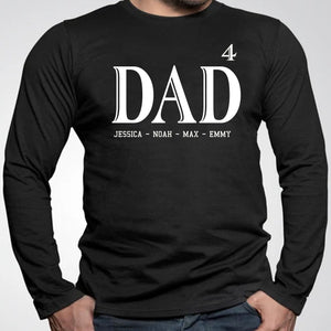 GeckoCustom Dad Custom Kids Names Personalized Custom Father's Day Shirt H319