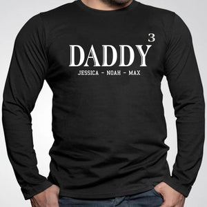 GeckoCustom Daddy Custom Kids Names Personalized Custom Father's Day Shirt H319