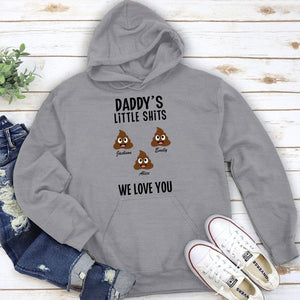 GeckoCustom Daddy's Little Shits Personalized Custom Family Shirt C294 Pullover Hoodie / Sport Grey Colour / S