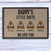 GeckoCustom Daddy's Little Shits Personalized Doormats 24x16 inch - 60x40 cm