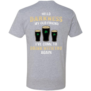 GeckoCustom Darkness old friend drink beer irish st patty's day shirt Premium Tee / Heather Grey / X-Small