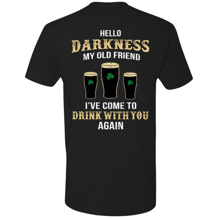 GeckoCustom Darkness old friend drink beer irish st patty's day shirt Premium Tee / Black / X-Small