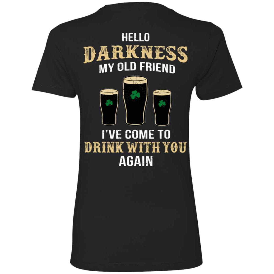GeckoCustom irish darkness front shamrock Women Tee / Black / X-Small