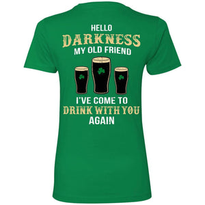 GeckoCustom irish darkness front shamrock Women Tee / Kelly Green / X-Small