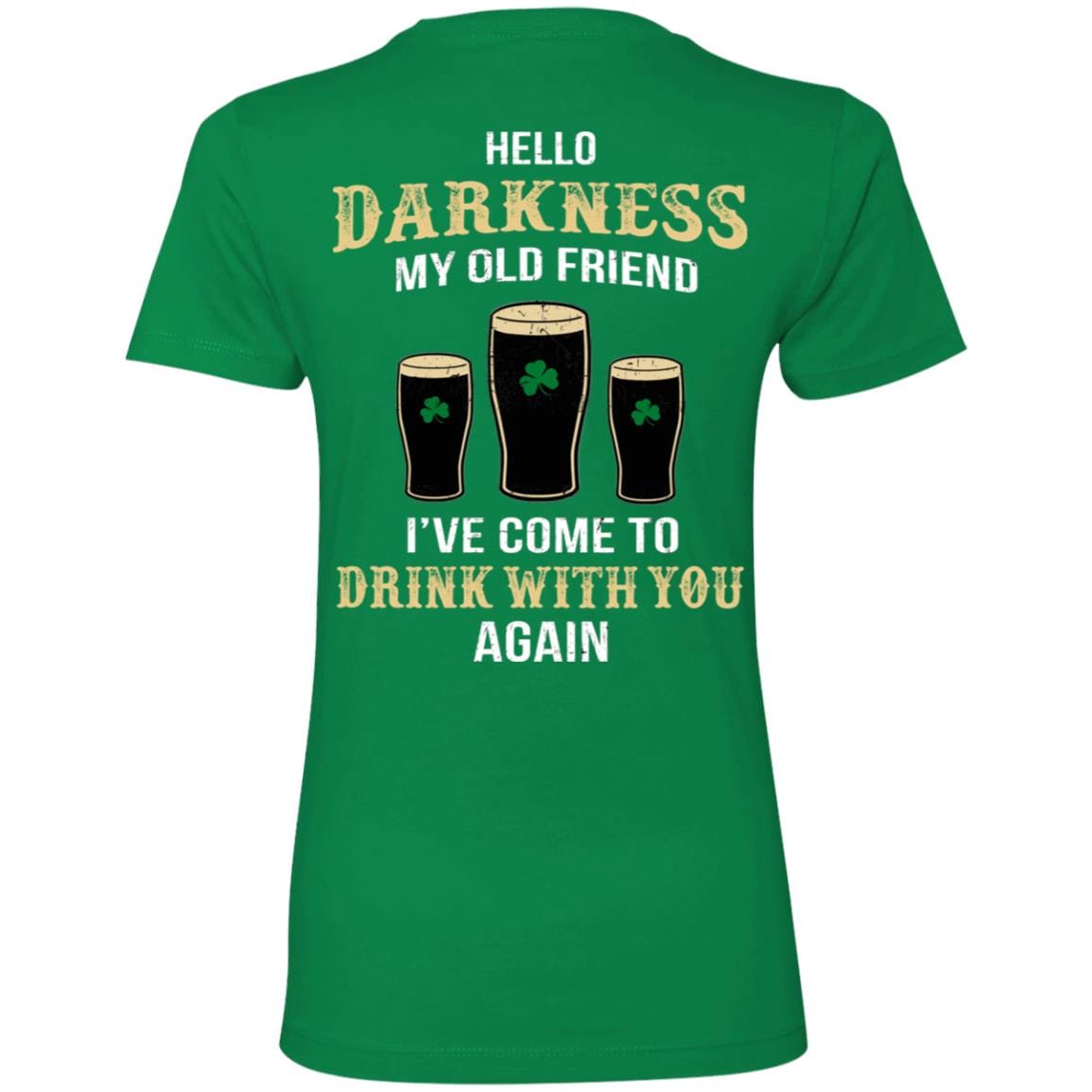 GeckoCustom irish darkness front shamrock Women Tee / Kelly Green / X-Small