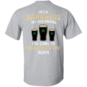GeckoCustom Darkness old friend drink beer irish st patty's day shirt Basic Tee / Sport Grey / S