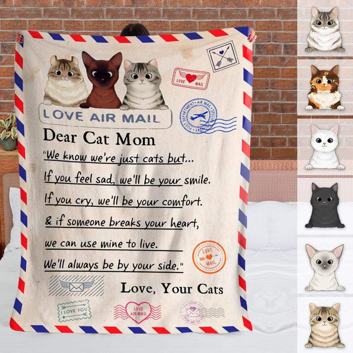 GeckoCustom Dear Cat Mom/Dad We Know We’re Just Cat Blanket, Cat Lover Gifts HN590 30 x 40 Inch