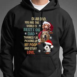 GeckoCustom Dear Dad You Are The Worlds Dog Dad Shirt Pullover Hoodie / Black Colour / S