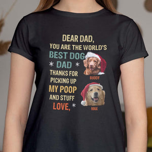 GeckoCustom Dear Dad You Are The Worlds Dog Dad Shirt Women Tee / Black Color / S