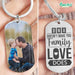 GeckoCustom DNA Doesn't Make You Family, Love Does Metal Keychain HN590 No Gift box / 1.77" x 1.06"