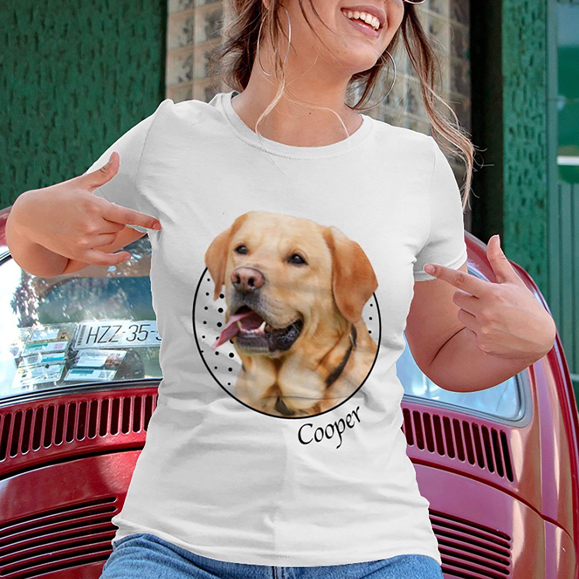 GeckoCustom Dog Cat Face Photo Shirt, Custom Dog Photo Light Color T Shirt SG02 Unisex T-Shirt / Sport Grey / S