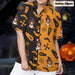 GeckoCustom Dog Cat Halloween Clipart Woman's Hawaiian Shirt K228 HN590