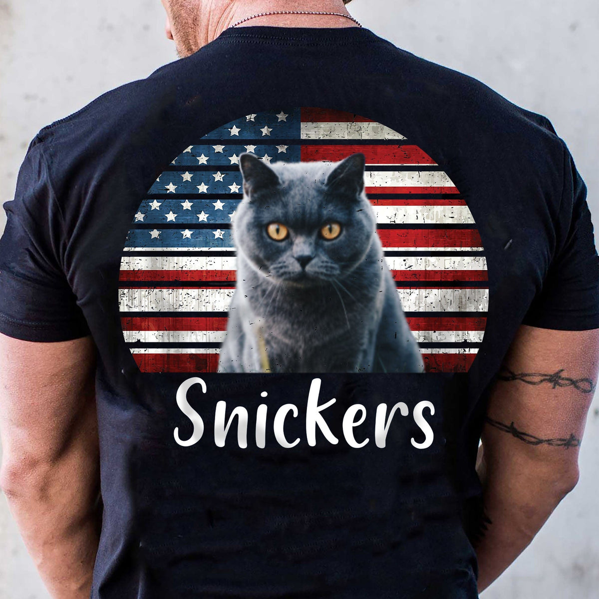 GeckoCustom Dog Cat Vintage Retro Photo Shirt Personalized Custom Photo Dog Cat Pet Backside Shirt C548