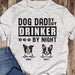 GeckoCustom Dog Dad By Day Drinker By Night Personalized Custom Dog Dad Shirt C333 Basic Tee / Sport Grey / S