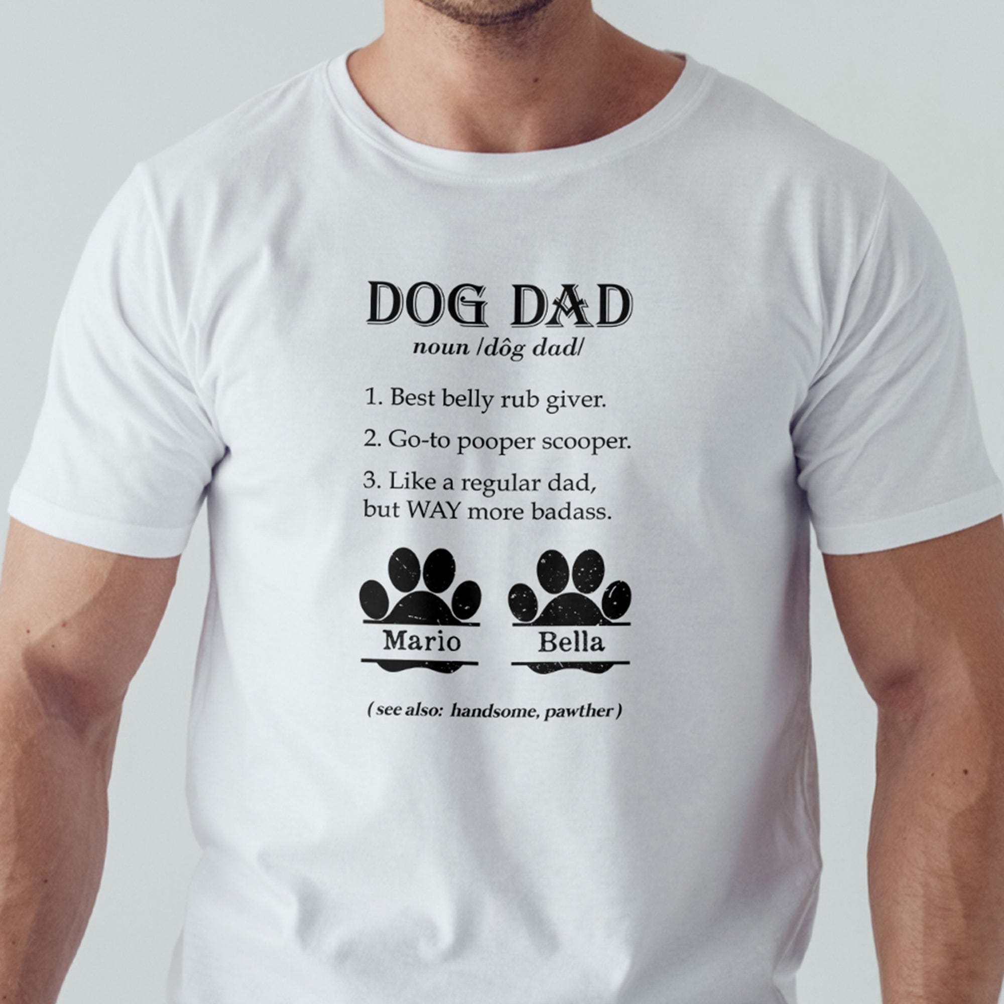 GeckoCustom Dog Dad Custom Shirt H228 Basic Tee / Sport Grey / S