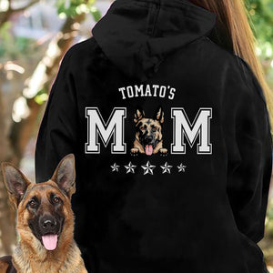 GeckoCustom Dog Dad Dog Mom Personalized Custom Dog Backside Shirt C439 Pullover Hoodie / Black Colour / S