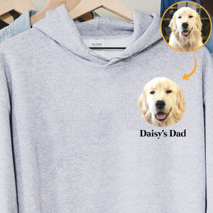 GeckoCustom Dog Dad Dog Mom Personalized Custom Photo Dog Head Shirt C551 Pullover Hoodie / Sport Grey Colour / S