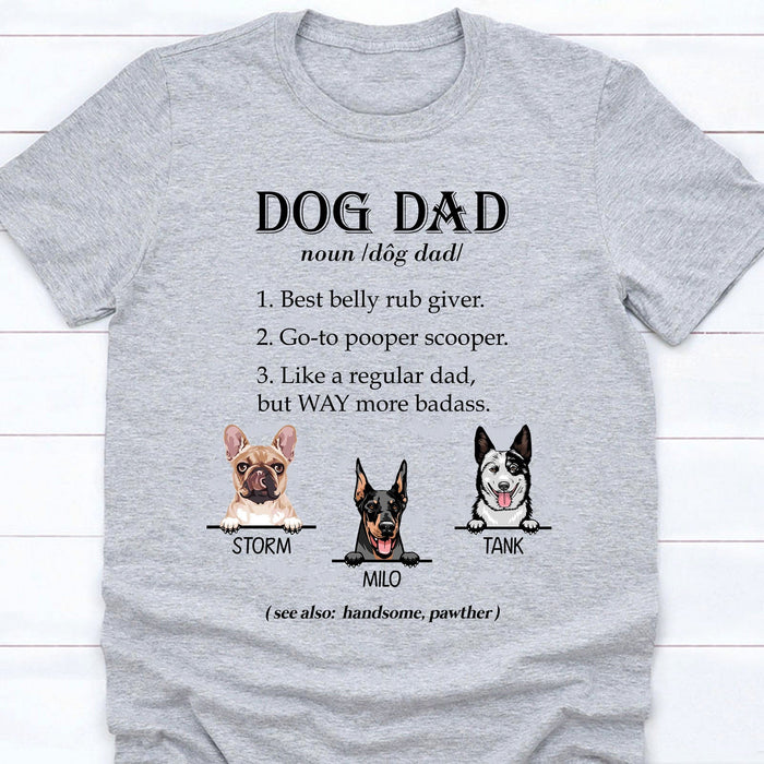 GeckoCustom Dog Dad Personalized Custom Father's Day Birthday Bright Shirt C228