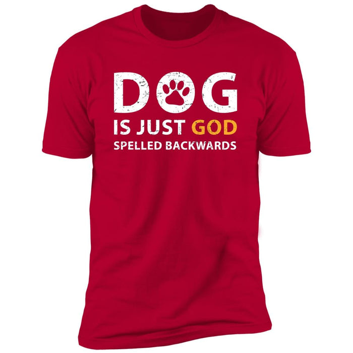 GeckoCustom Dog is just God spelled backwards shirt Premium Tee / Red / X-Small