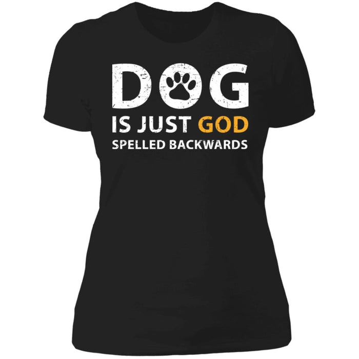 GeckoCustom Dog is just God spelled backwards shirt Women Tee / Black / X-Small