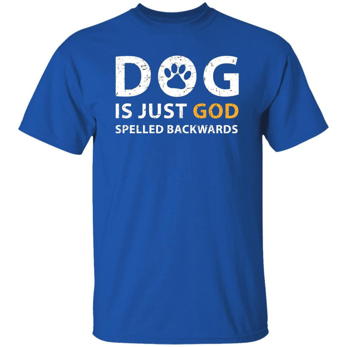 GeckoCustom Dog is just God spelled backwards shirt Basic Tee / Royal / S