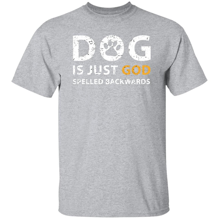 GeckoCustom Dog is just God spelled backwards shirt Basic Tee / Sport Grey / S
