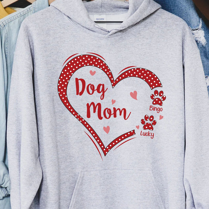 GeckoCustom Dog Mom Cat Mom Personalized Custom Dog Cat Shirt C550V2 Pullover Hoodie / Sport Grey Colour / S