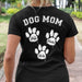 GeckoCustom Dog Mom Dog Dad Personalized Custom Dog Backside Shirt C410 Women Tee / Black Color / S
