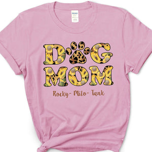 GeckoCustom Dog Mom Sunflower Leopard Custom Shirt C223 Unisex T Shirt / White / S