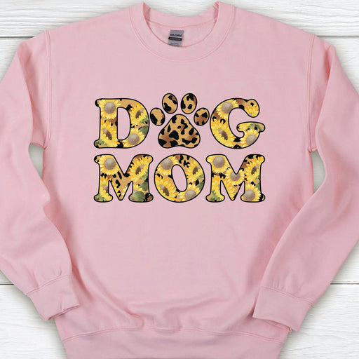 GeckoCustom Dog Mom Sunflower Leopard Custom Shirt C223 Sweatshirt / S Sport Grey / S