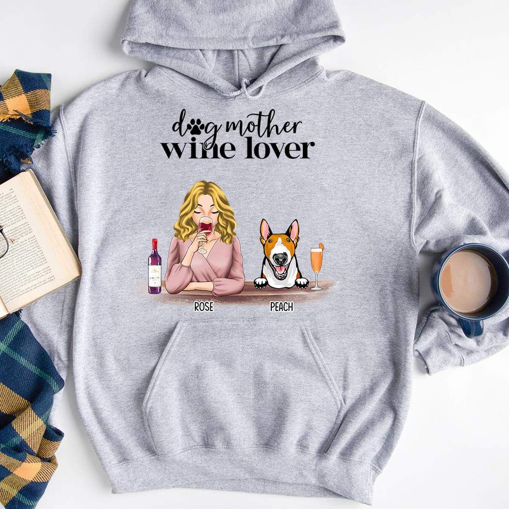 Dog Mother Wine lover Dog T shirt 890681