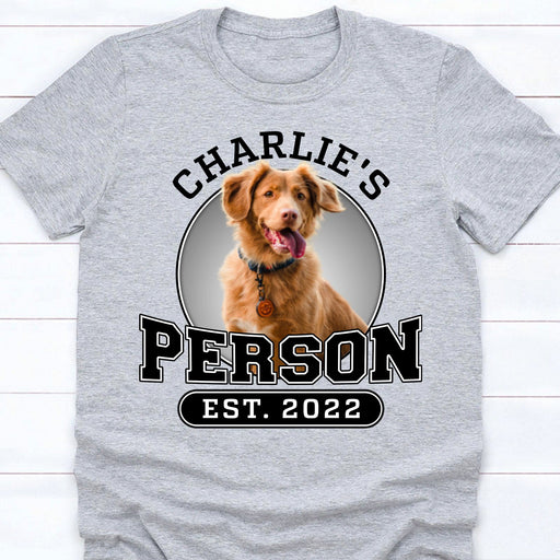 GeckoCustom Dog Person Personalized Custom Photo Dog Cat Pet Shirt C547 Basic Tee / White / S