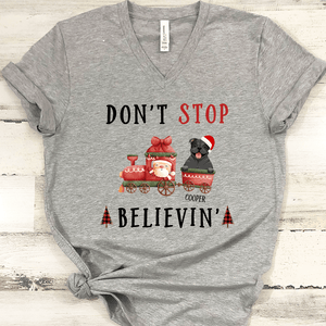 GeckoCustom Don’t Stop Believin' Dog Shirt
