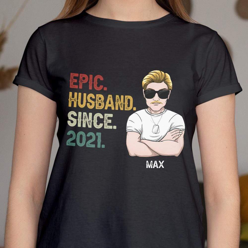GeckoCustom Epic Husband Since Year Family Shirt Unisex T-Shirt / Black / S