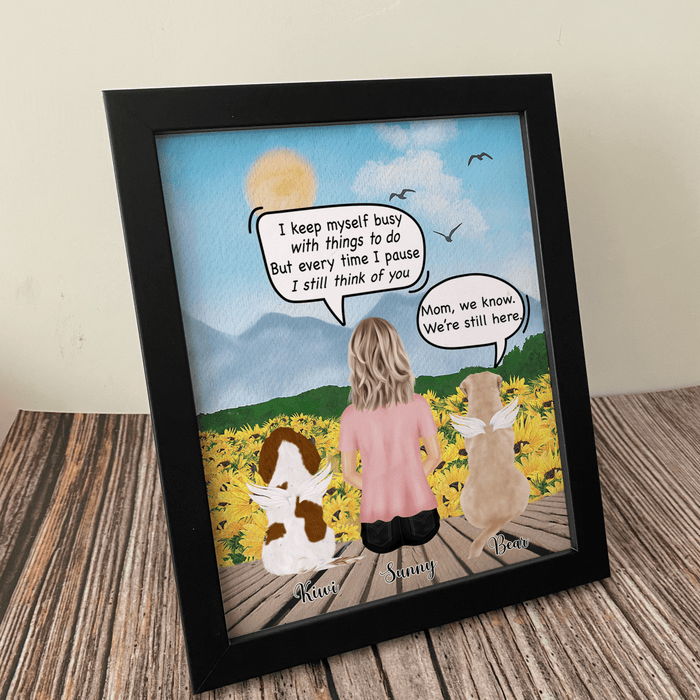 GeckoCustom Every Time I Pause I Still Think Of You Dog Memorial Picture Frame 8"x10"